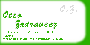 otto zadravecz business card